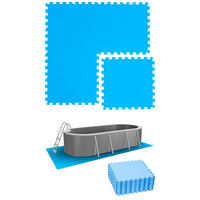 POOLMATTEN 4,7m² 20 EVA Matten 50 cm Blau - Blau, Kunststoff (50/50cm) - eyepower