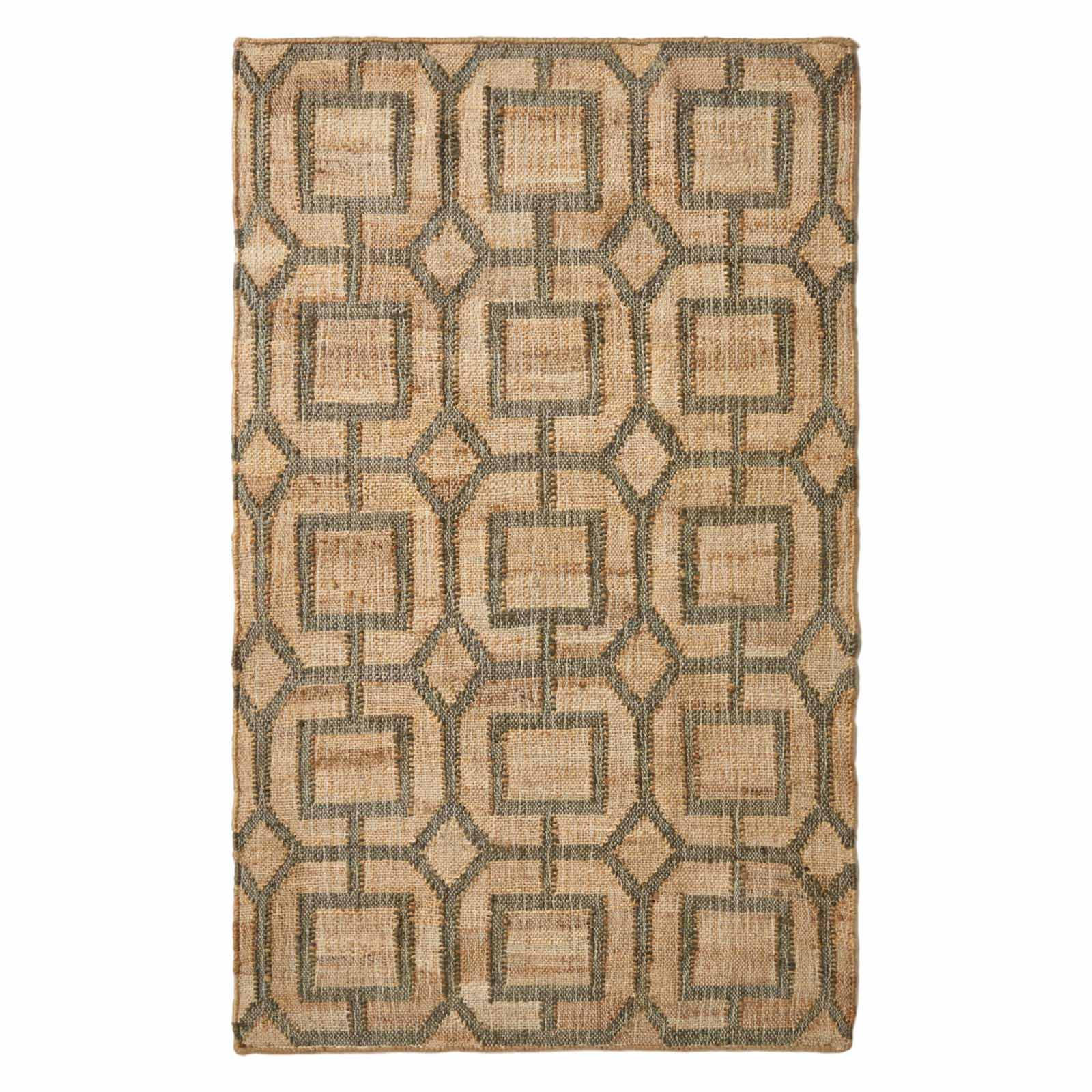 JUTETEPPICH Tiran geometrisch gemustert 160/230 cm - Grau, Naturmaterialien (160/230cm) - Homescapes