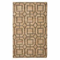 JUTETEPPICH Tiran geometrisch gemustert 90/150 cm - Grau, Naturmaterialien (90/150cm) - Homescapes