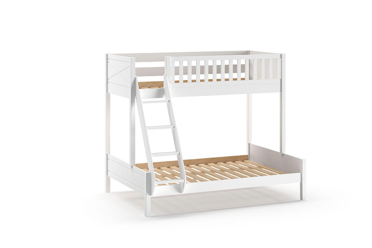 ETAGENBETT SCOTT Weiß 158x208x176 cm - Weiß, Holz - FURNLUX
