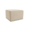 POUF Samt Stoff Beige - Beige/Creme, Kunststoff/Textil (65/40/65cm) - Makamii