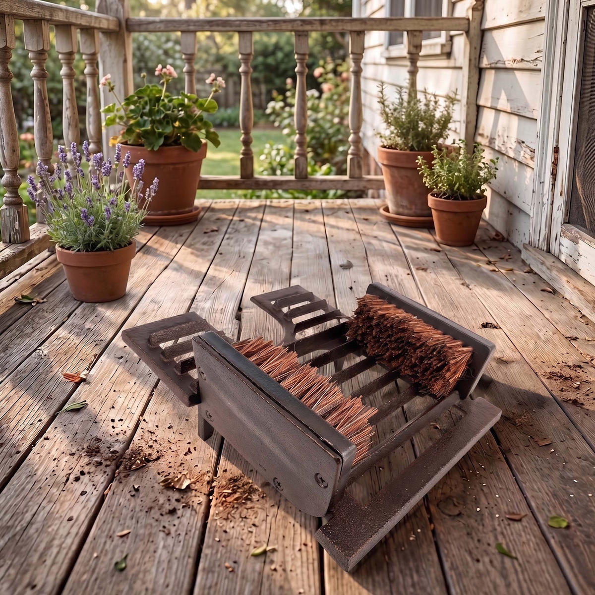 ČISTIČ topánok - hnedá, kov (21.5/26.5cm) - Relaxdays