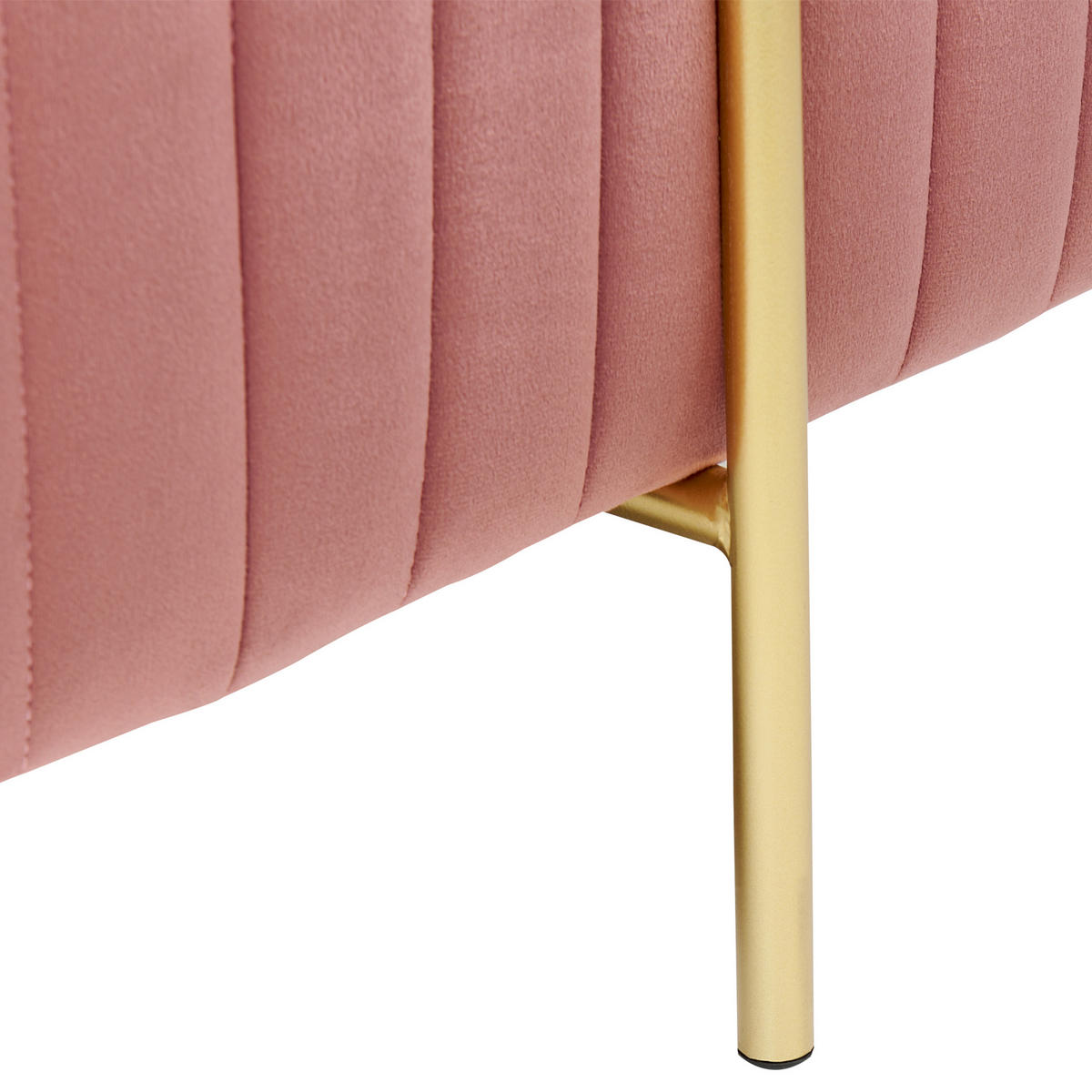 HOCKER Dayton 48/48/41 cm - Pink, Textil (48/41/48cm) - Beliani