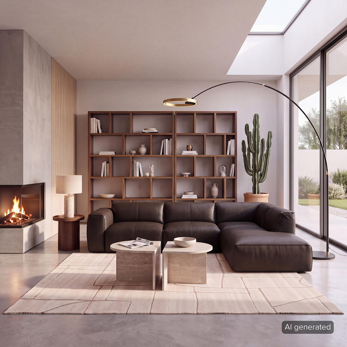 3-SITZER ECKSOFA mit Recamiere - Dunkelbraun/Schwarz, Leder/Kunststoff (295/231cm) - home24