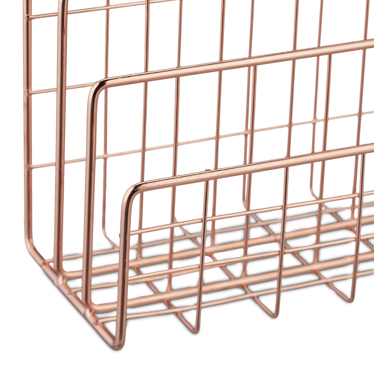 DRŽIAK na papiere - medená, kov (17.5/14/8cm) - Relaxdays