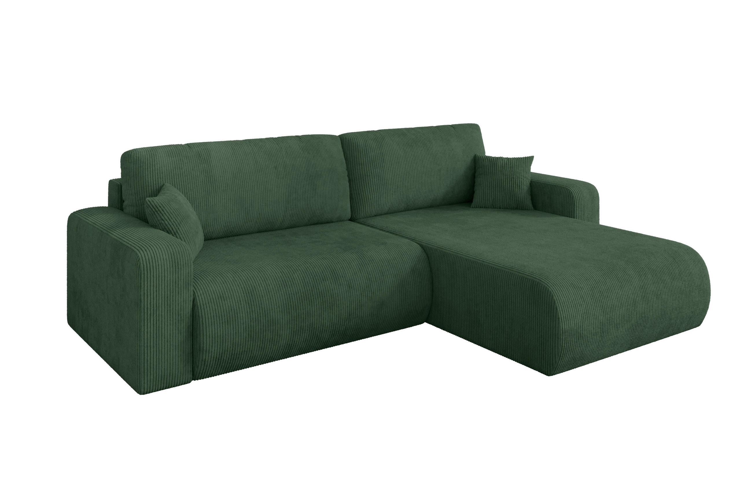 Altdecor Ecksofa Dunkelgrün 276x193 cm