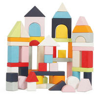 BAUKLÖTZE Holz, pastell bunt, 60-teilig - Multicolor, Holz (13/25cm) - Le Toy Van