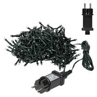 LICHTERKETTE Vorhang 300 cm mit 90 LED Warmweiß - Grün, Kunststoff (300cm) - ECD-Germany