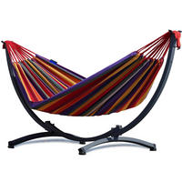 HÄNGEMATTE mit Gestell, Metall, Rot, einfache Montage - Dunkelrot, Metall (98/110/250cm) - Potenza