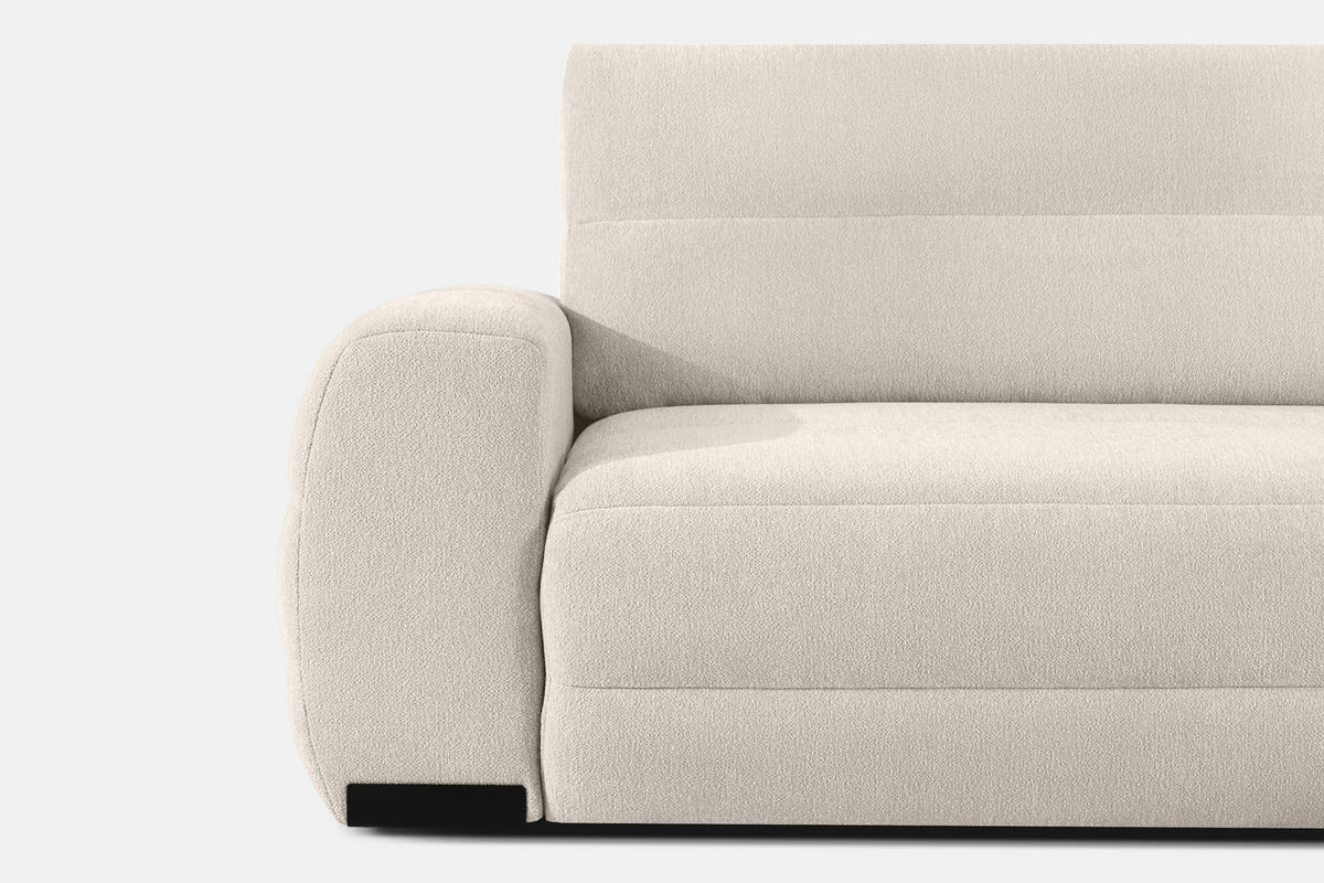 ECKSOFA RECHTS BLUME, Ecru - Ecru, Holz/Holzwerkstoff (271/164cm) - KONSIMO®