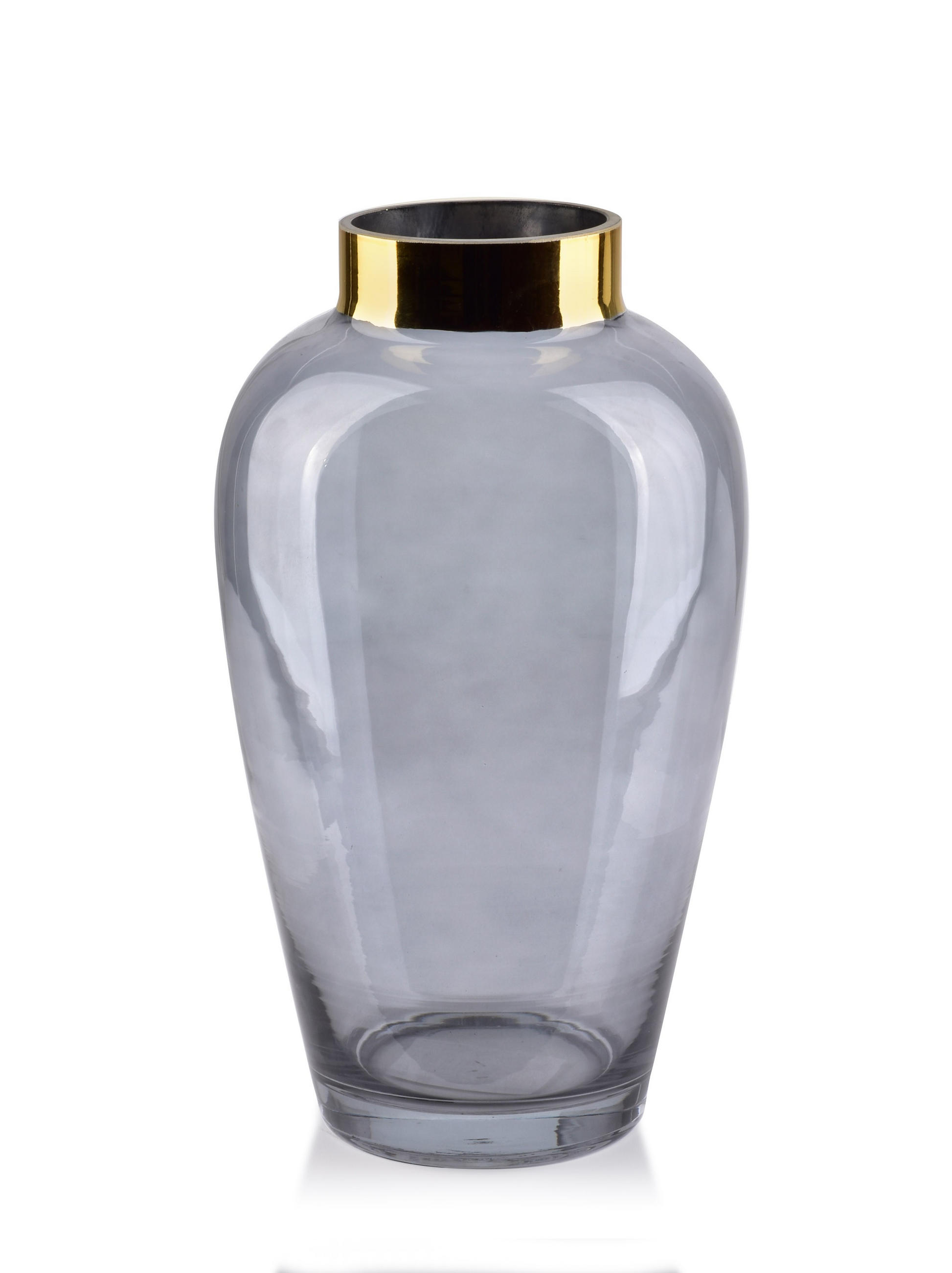 VASE Serenite Grau 16/16/27 cm Glas - Grau, Glas (27cm) - Mondex