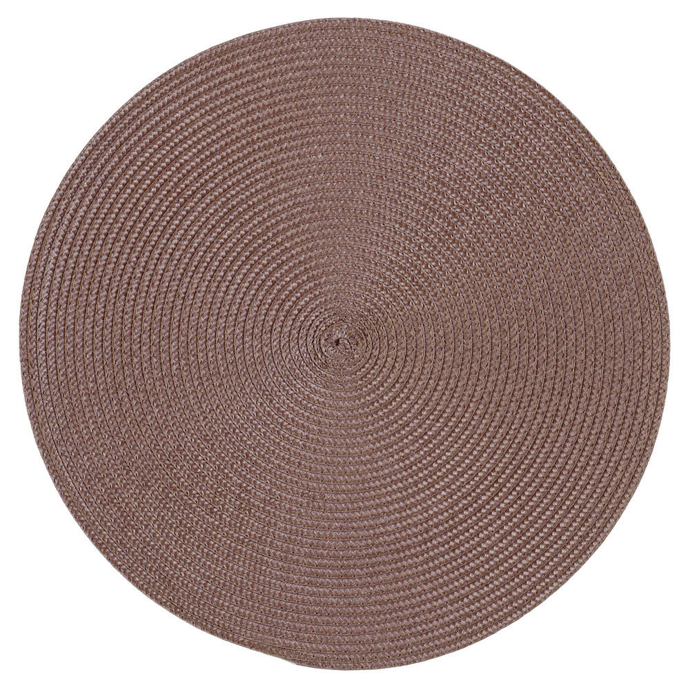 PLATZSET Polypro Schoko rund ca. 35 cm Ø abwaschbar Tischset Platzdeckchen - Braun, Kunststoff (35cm) - TiborTex