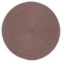 PLATZSET Polypro Schoko rund ca. 35 cm Ø abwaschbar Tischset Platzdeckchen - Braun, Kunststoff (35cm) - TiborTex