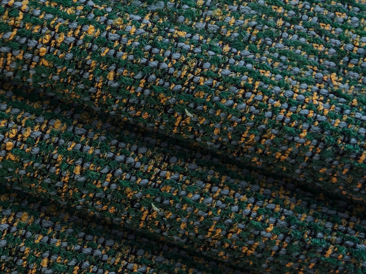 WOHNLANDSCHAFT Strukturstoff Stoff Grün - Schwarz/Grün, Kunststoff/Textil (340/82/149cm) - Makamii