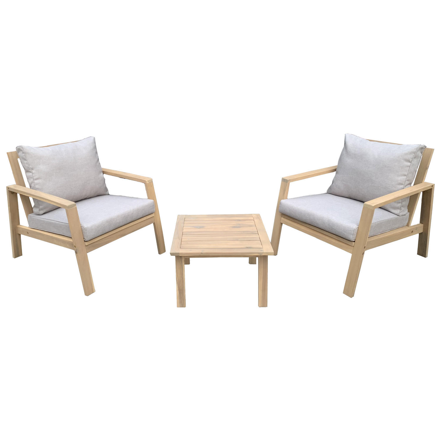 GARTENMÖBEL Gili Sand 2 Plätze - Beige, Holz - Happy Garden