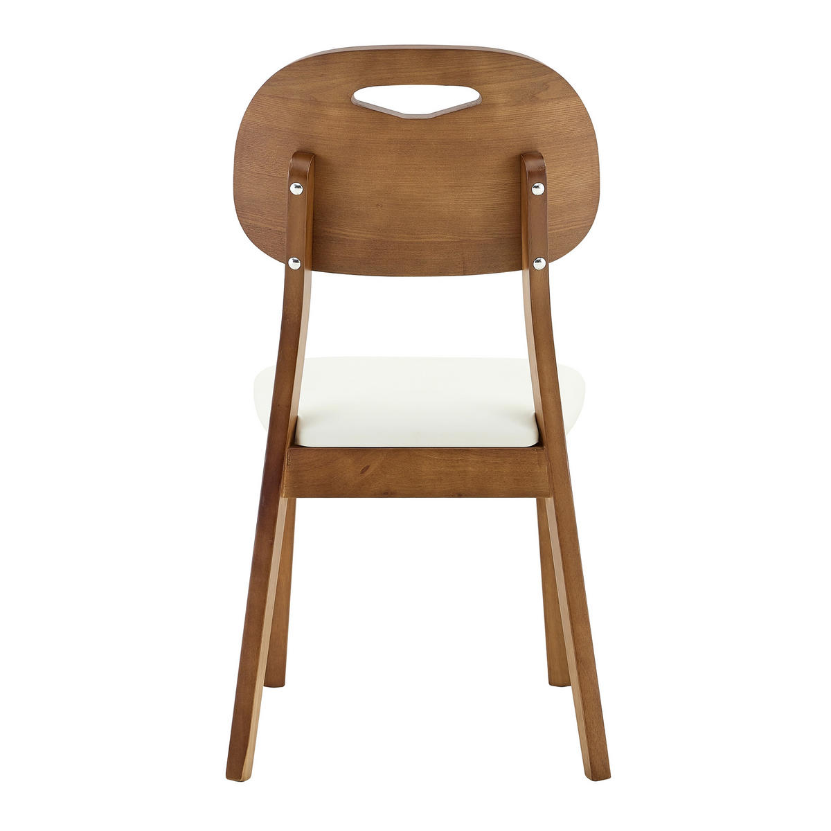 JÍDELNÍ ŽIDLE sada 2 ks bílé z PU a kaučukového dřeva - bílá, kůže (50/88/44cm) - Urban Meuble