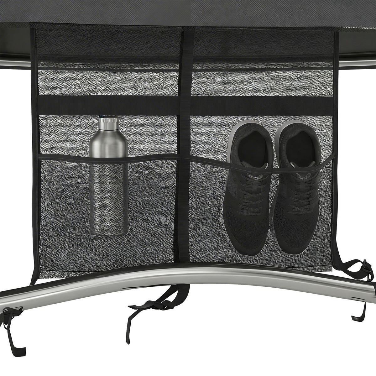 TRAMPOLIN JumpMaster M 244cm schwarz - Schwarz, Metall (244/244cm) - Juskys