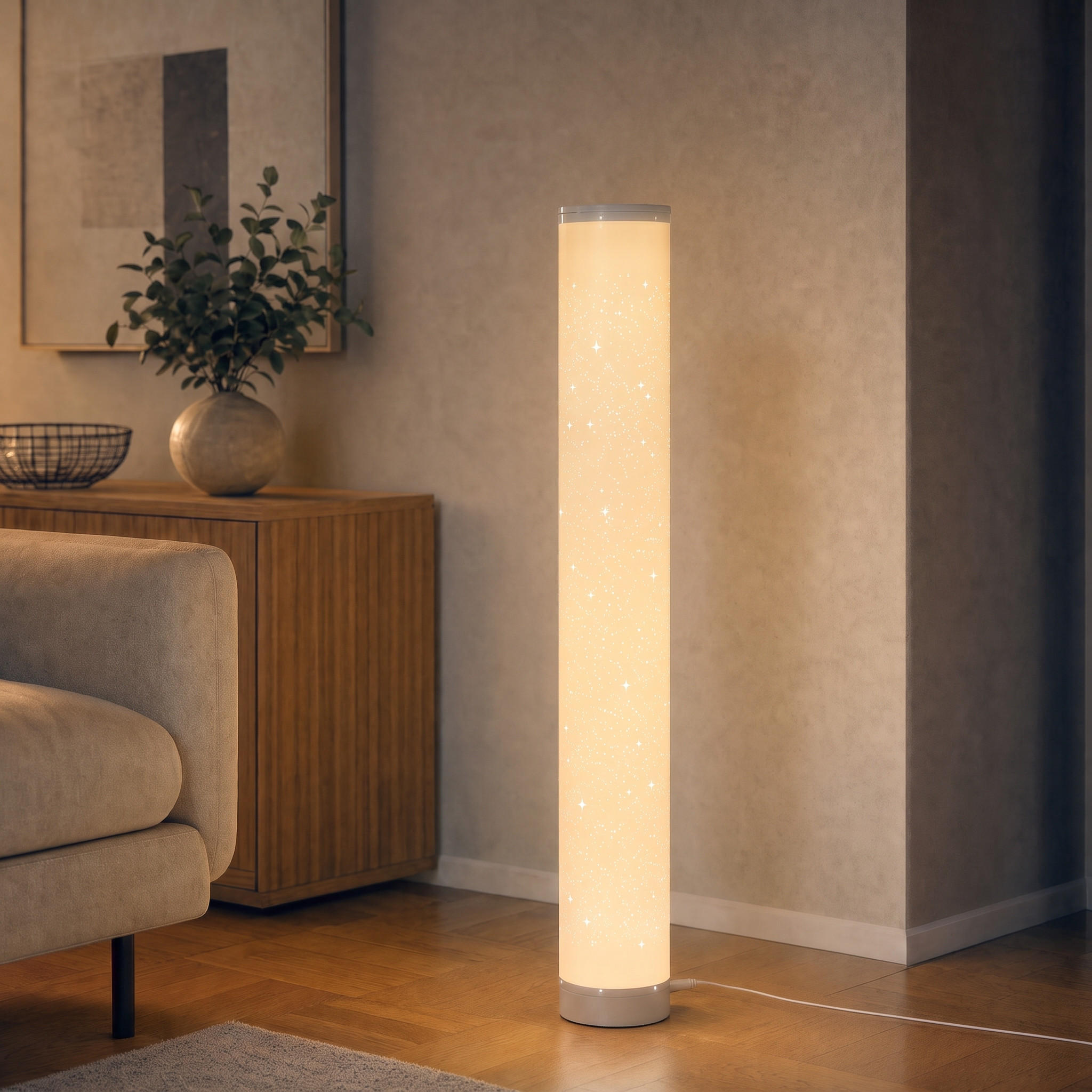 Northpoint Led-Lichtsäule Weiß 13x104x13 cm
