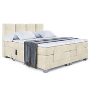 BOXSPRINGBETT elektrisch verstellbar mit 2 Matratzen H4/Taschenfederung ROKS EL 180 x 200 Beige - Beige, Holzwerkstoff (187/200cm) - ALTDECOR