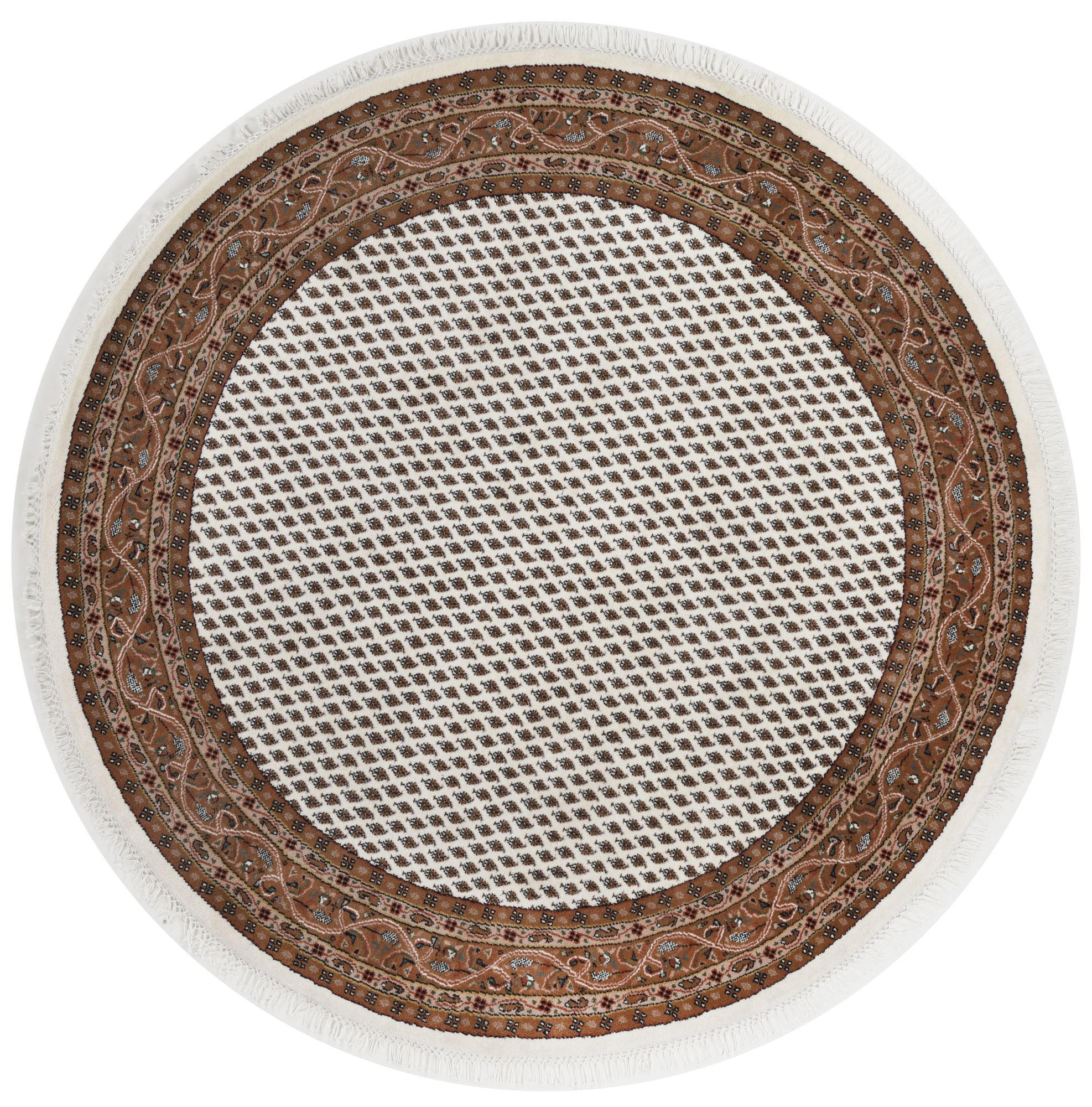 ORIENTTEPPICH Indo Mir, klassisch, strapazierfähig 200x200 cm - Creme, Textil (200/200cm) - Rug and Roll