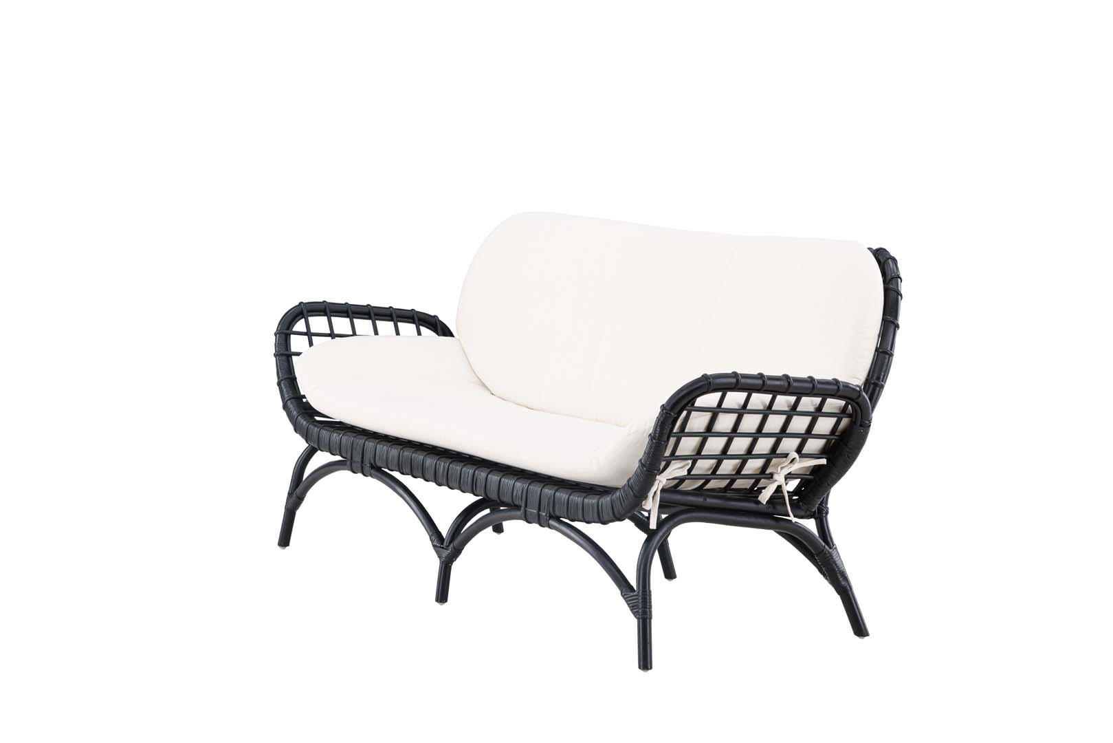 GARTENSOFA schwarz - Schwarz, Holzwerkstoff (180/75/67cm) - ebuy24