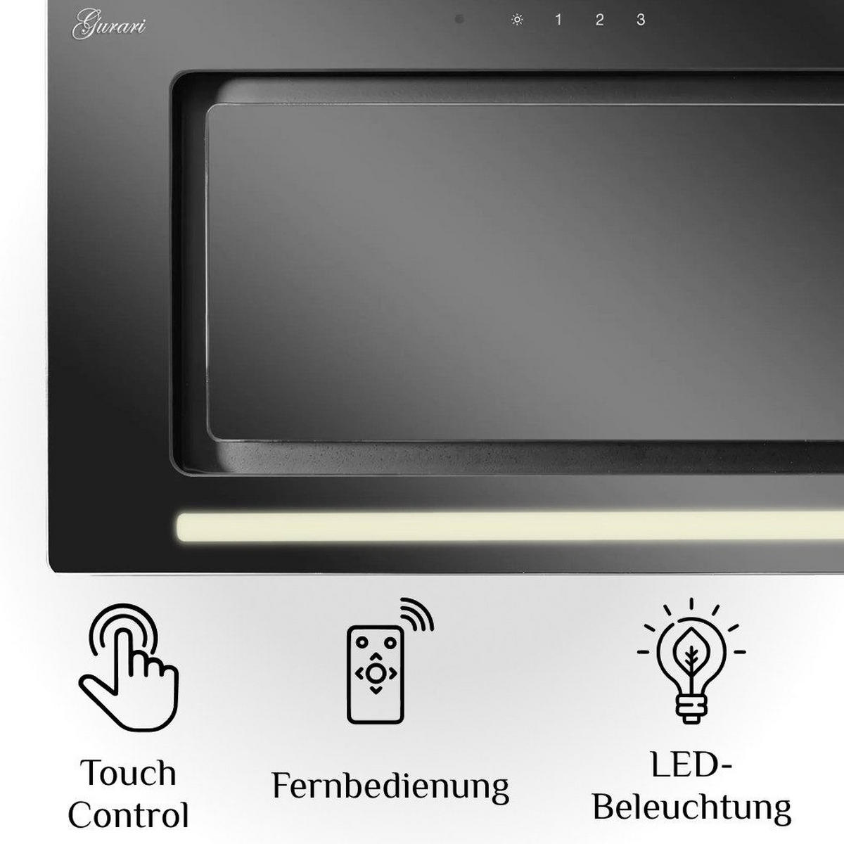 DUNSTABZUGSHAUBE GCH E 217 BL 52 Prime N 52 cm Schwarz - Schwarz, Metall (52/24.5/29.5cm) - Gurari