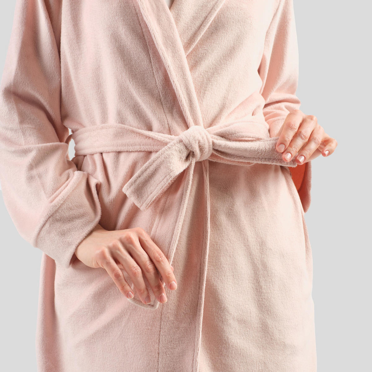 BADEMANTEL MIT BAUMWOLLE Polina - Rosa, Textil (Einheitsgrößenull) - home&you