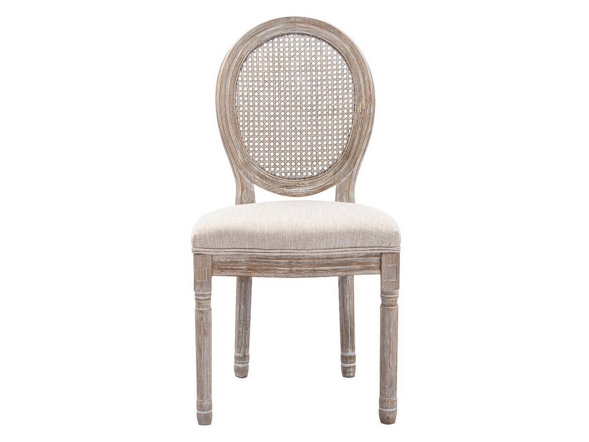 STUHL - 49cm x 57.5cm - Massivholz - beige - ANTOINETTE - Beige, Holz (49/95/57.5cm) - Vente-Unique