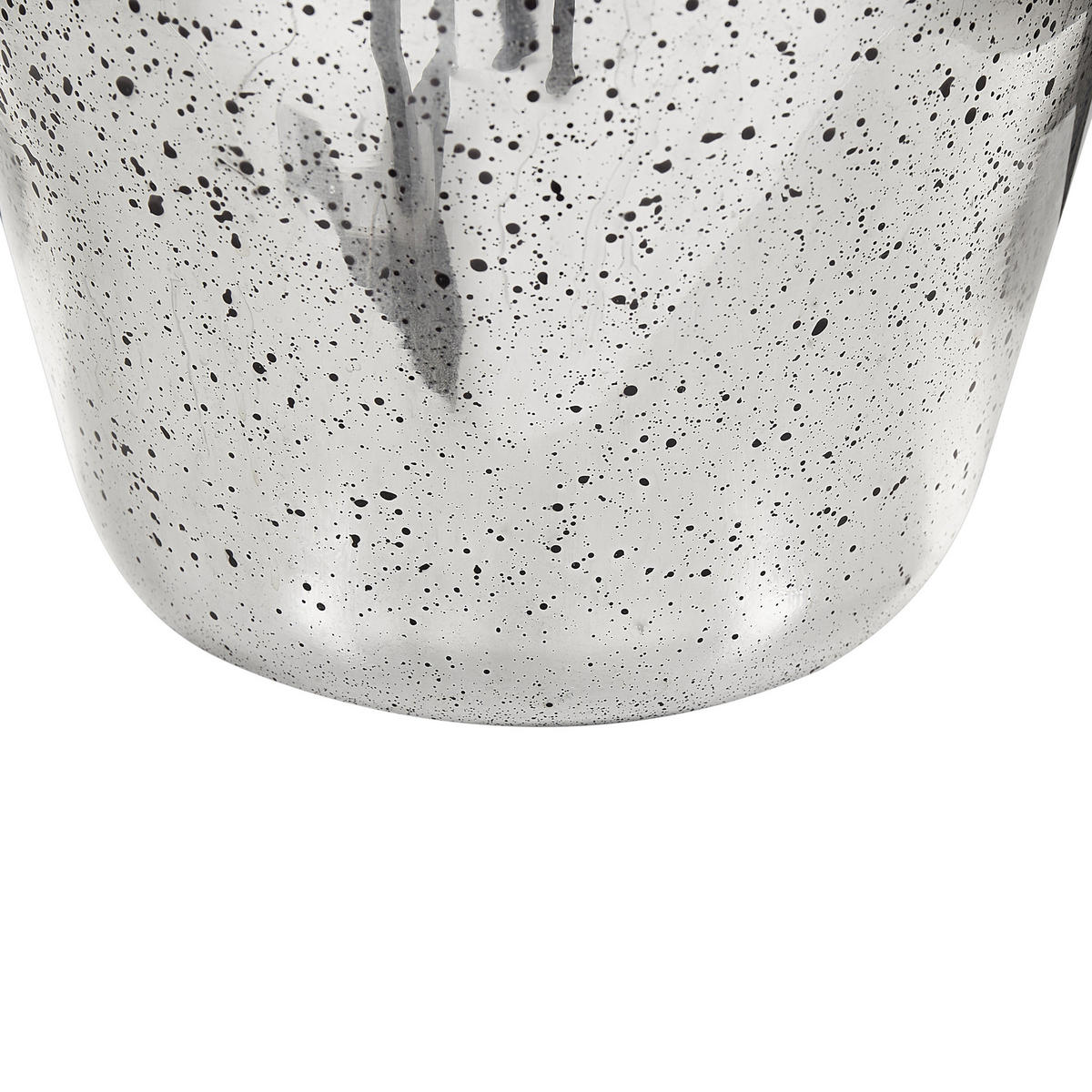 BLUMENVASE Glas silber Kachori - Silberfarben, Glas (40cm) - Beliani
