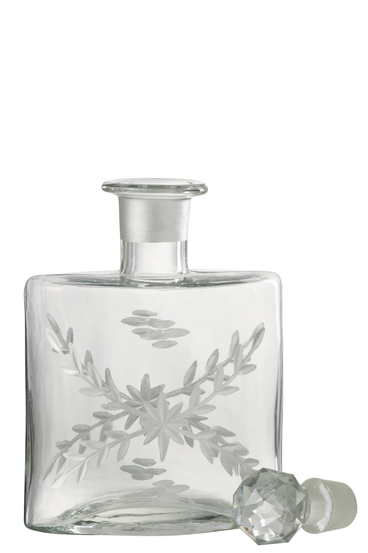 KARAFFE CHLOE - Glas - Silber - Silberfarben, Glas (6.5/23/13.5cm) - J-Line