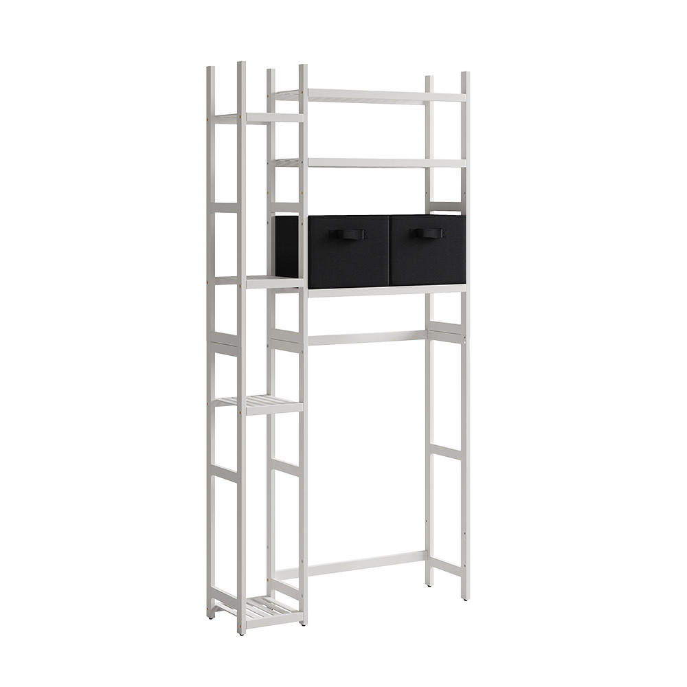 WASCHMASCHINENSCHRANK Bilbao Weiß 78.5 x 163 cm mit 2 Vliesschubladen - Weiß, Holzwerkstoff (78.5/163/23.5cm) - Vicco