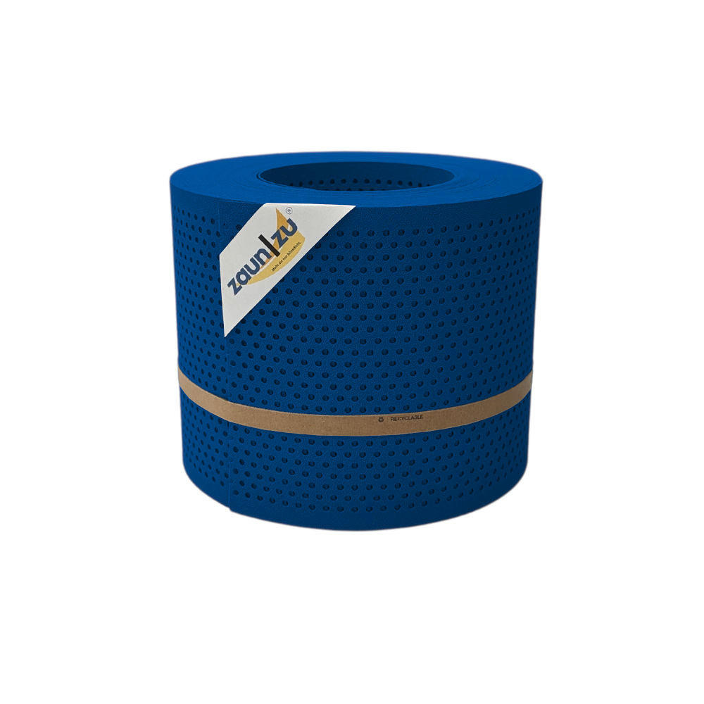 SICHTSCHUTZSTREIFEN PP Premium Gelocht 20 Prozent Streifen Enzianblau 26m - Blau, Kunststoff (2600/19cm) - ZAUN|ZU