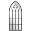 WANDSPIEGEL schwarz Fensteroptik 50/115 cm Cassel - Schwarz, Metall (50/115/2cm) - Beliani