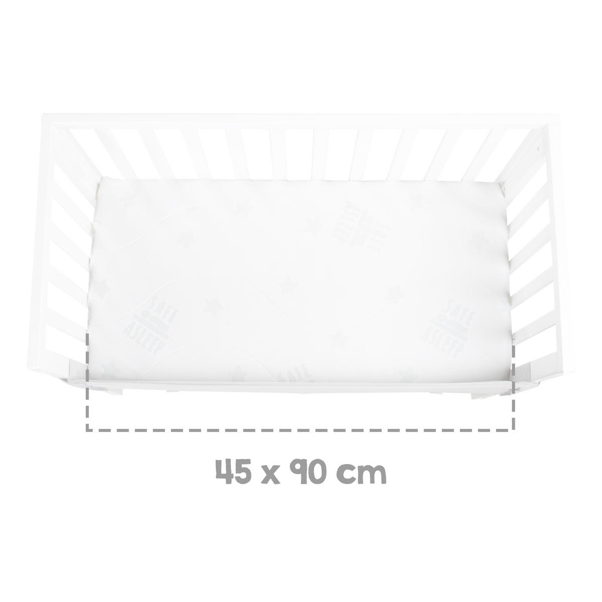 BEISTELLBETT 3in1 Set 90 x 45 cm - Weiß, Holzwerkstoff (45/90cm) - Roba
