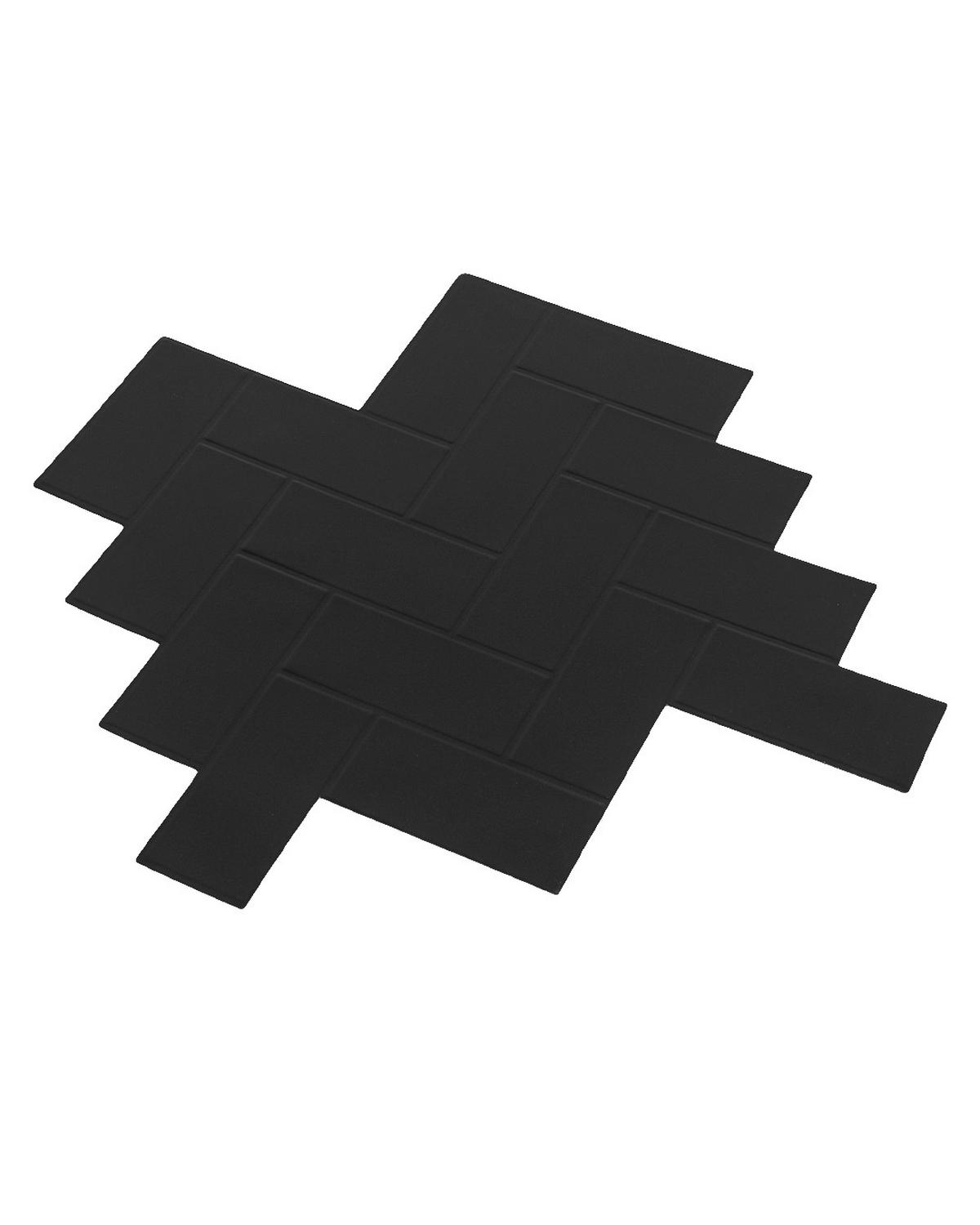 FLIESENAUFKLEBER 1 Stück 30,5 x 30,5 cm Selbstklebende Fliesen - Noce Mattone - Schwarz, Kunststoff (30.5/0.16/30.5cm) - Mazovia