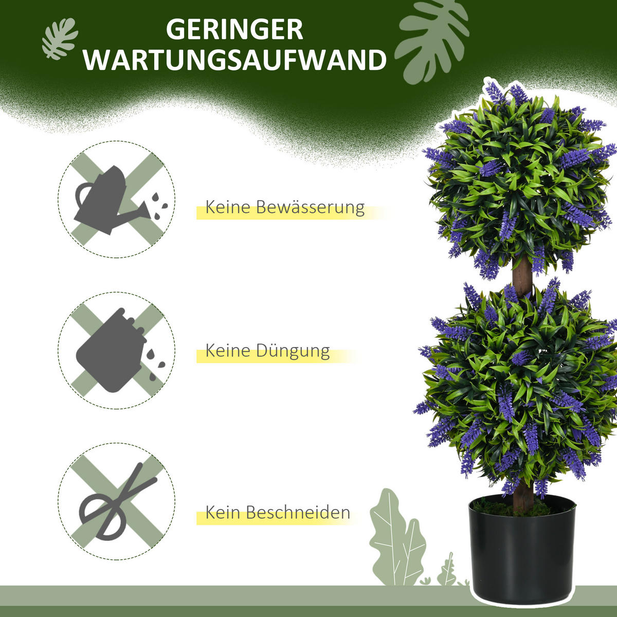 KÜNSTLICHE Pflanzen Grün 15.0/15.0/70.0cm - Grün, Kunststoff (70cm)