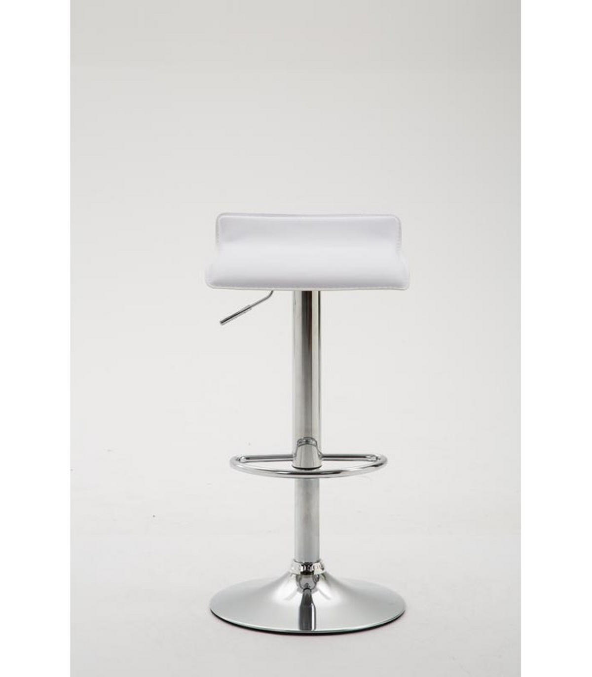 BARHOCKER Dyn V2 63-84 cm Weiß - Weiß, Leder (36/63/39cm) - furnicato