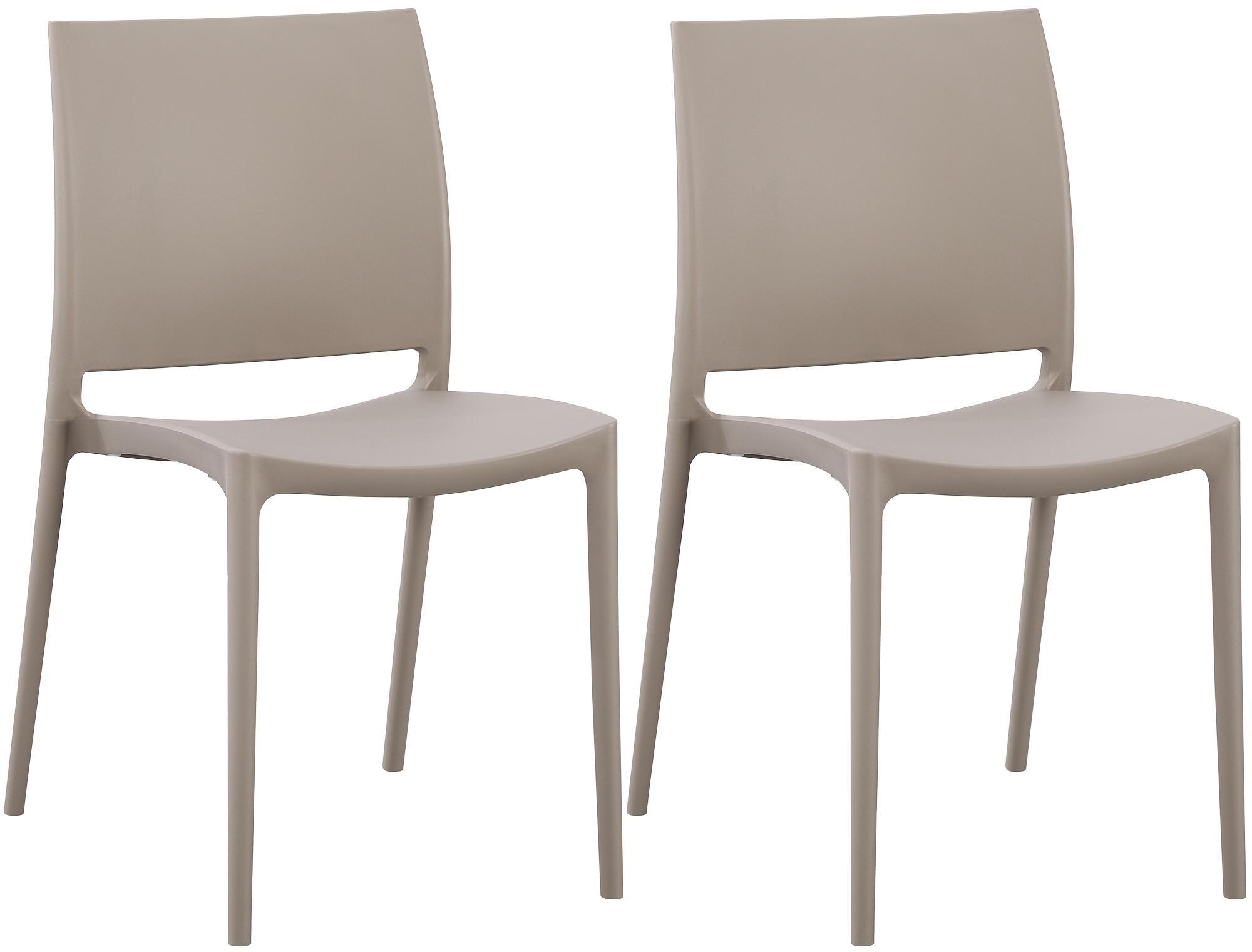 GARTENSTUHL 2 Kunststoff Taupe - Taupe, Kunststoff (42/81/49cm) - CLP