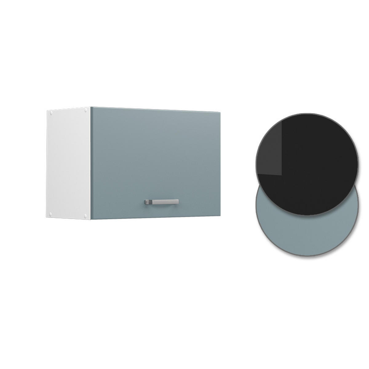 HÄNGESCHRANK R-Line Blau-Grau 60 cm Flach - Blaugrau/Weiß, Holzwerkstoff (60/40/31cm) - Vicco