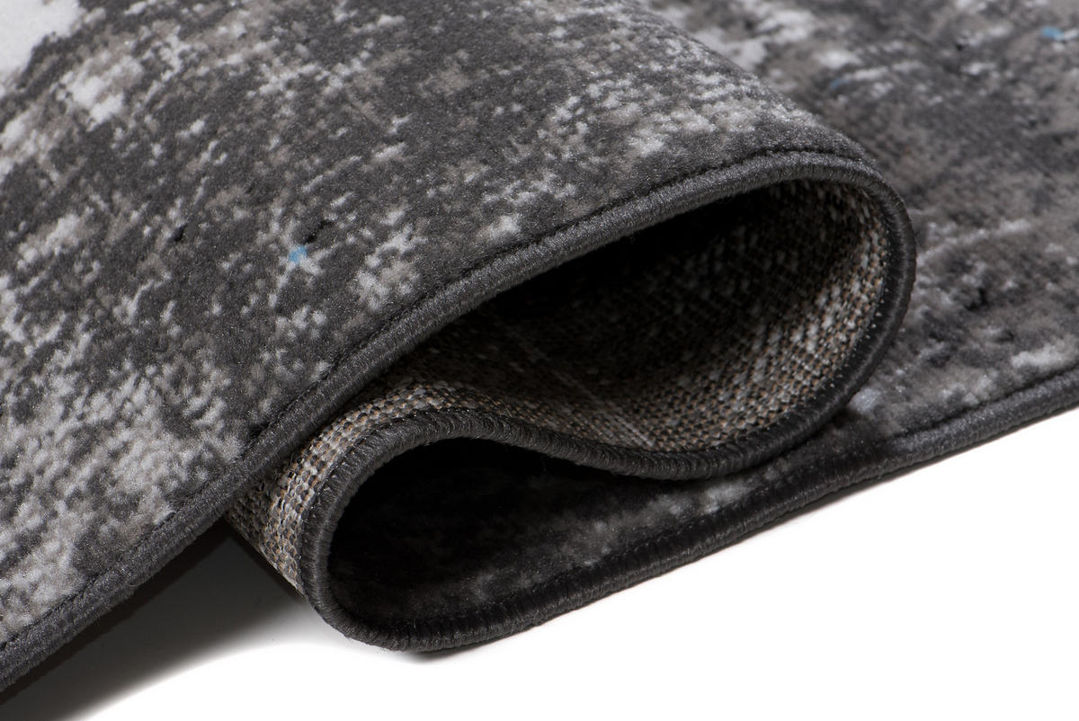 TEPPICH MAYA Blau Meliert Streifen Splash 250/300 cm - Blau, Textil (250/300cm) - Tapiso