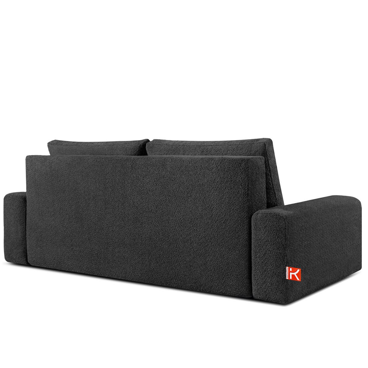 3-SITZER SCHLAFSOFA MOLLIS, Bouclé, Anthrazit - Anthrazit, Holz/Holzwerkstoff (250/93/108cm) - KONSIMO®