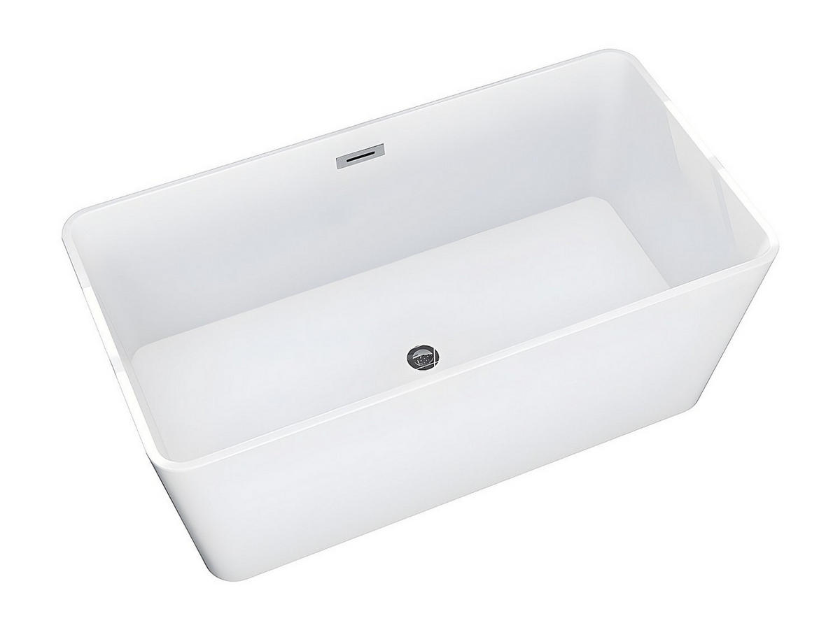 BADEWANNE - 130 cm x 70 cm - Acryl - Weiß - Weiß, Kunststoff (130/55/70cm) - Vente-Unique