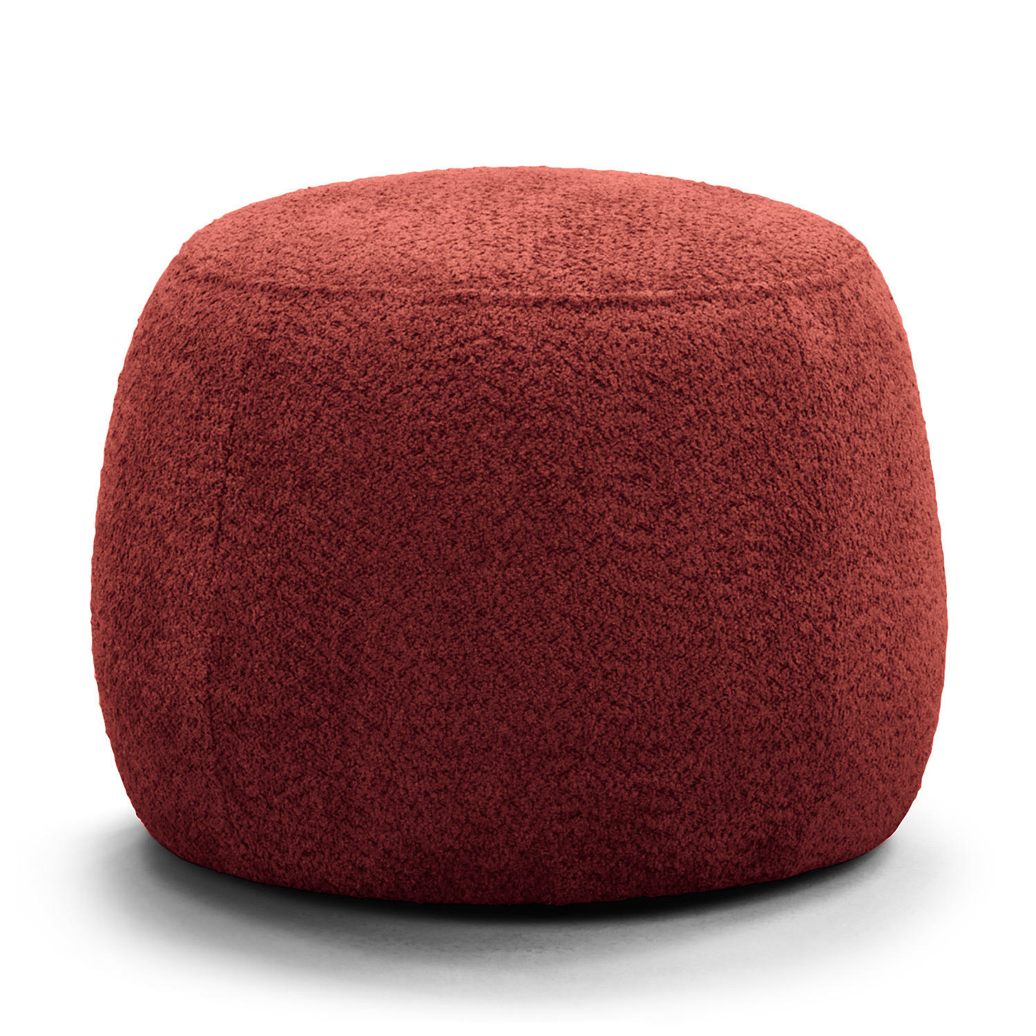 POLSTERHOCKER - Weinrot/Schwarz, Kunststoff/Textil (59/45/59cm) - home24