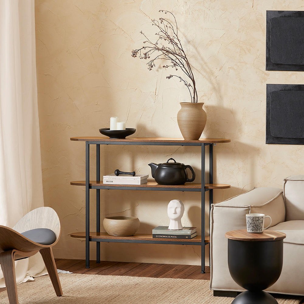 KONSOLENTISCH Natur - Braun, Holzwerkstoff (25/110/86cm) - SoBuy