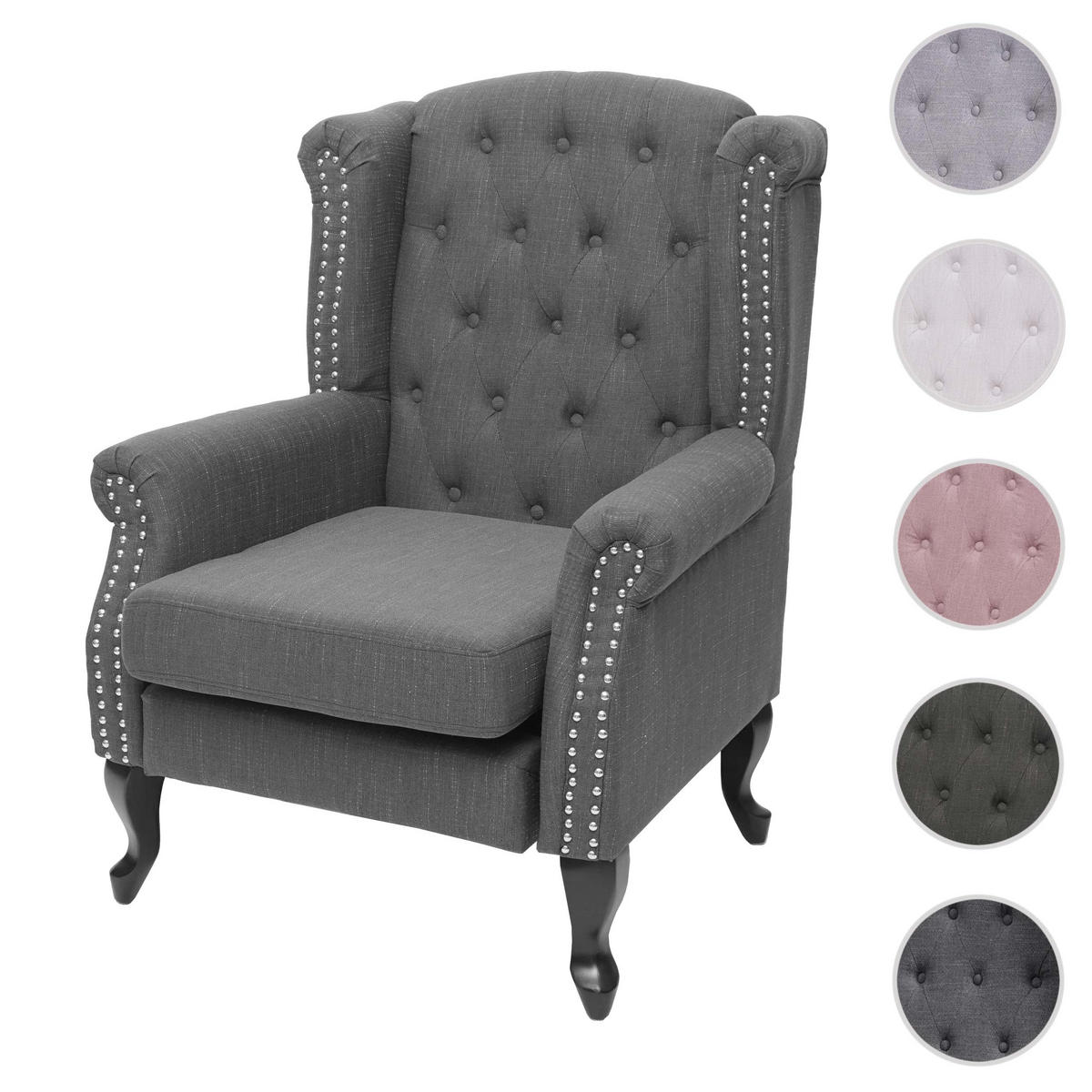 RELAXSESSEL Anthrazit - Anthrazit, Textil (75/102/80cm) - MCW