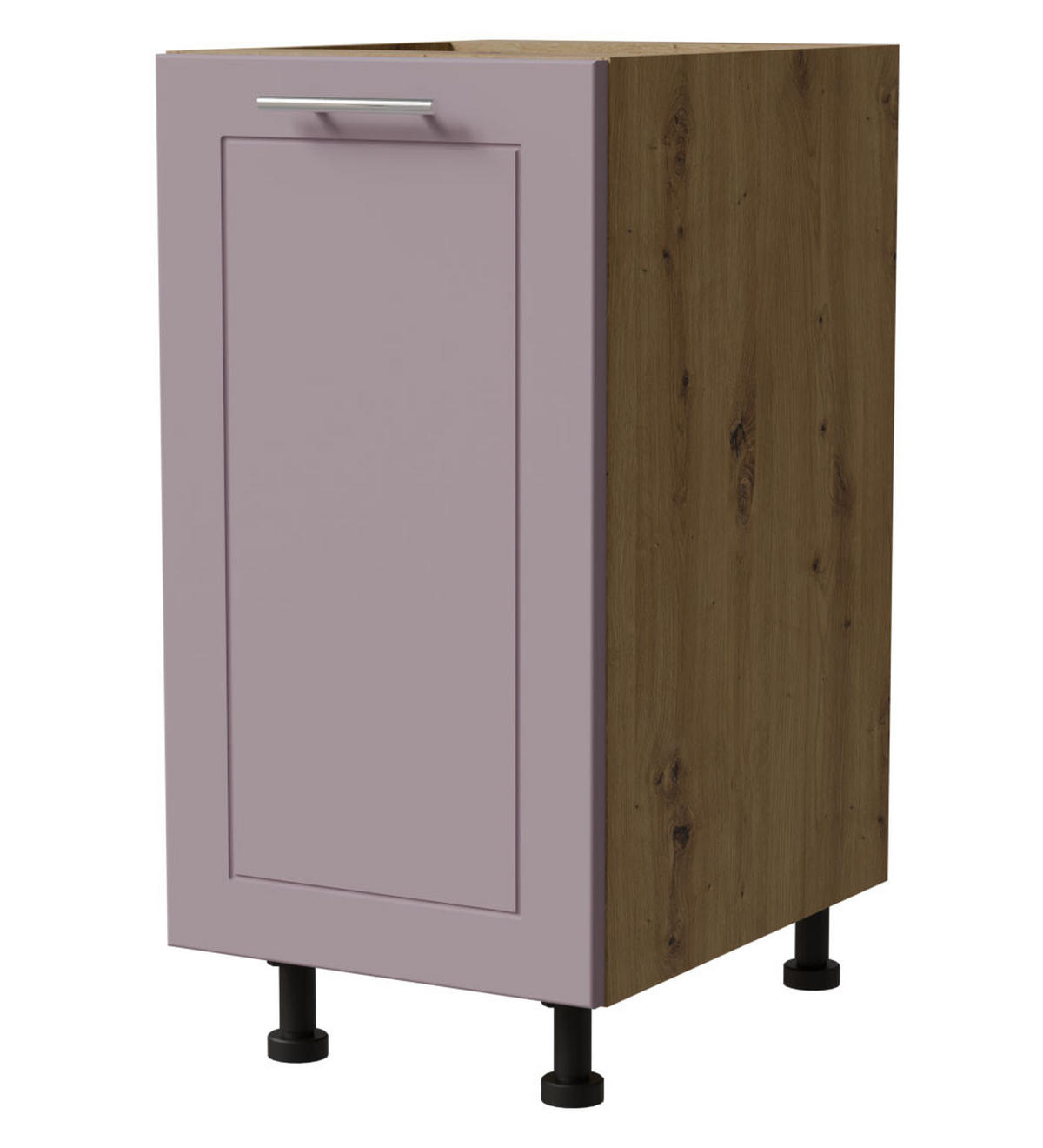 UNTERSCHRANK Bari D1D/40 Eiche Artisan / RAL 4009 pastellviolett 40 / 50 / 82cm - Violett/Eiche Artisan, Holz/Holzwerkstoff (40/82/50cm) - Feldmann-Wohnen