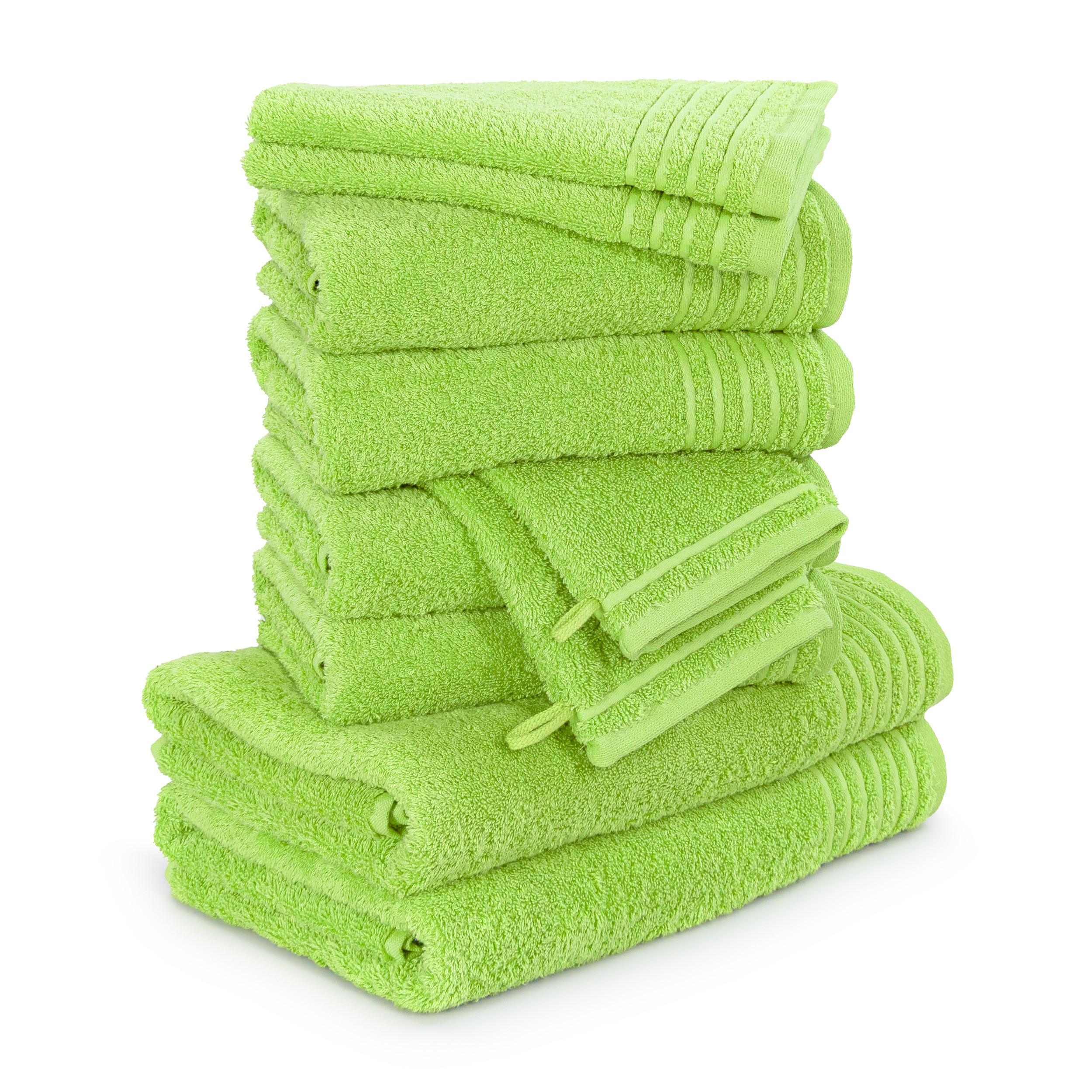 HANDTUCHSET NEW CLASSIC 10-TLG - Grün, Textil (50/100cm) - MÖVE