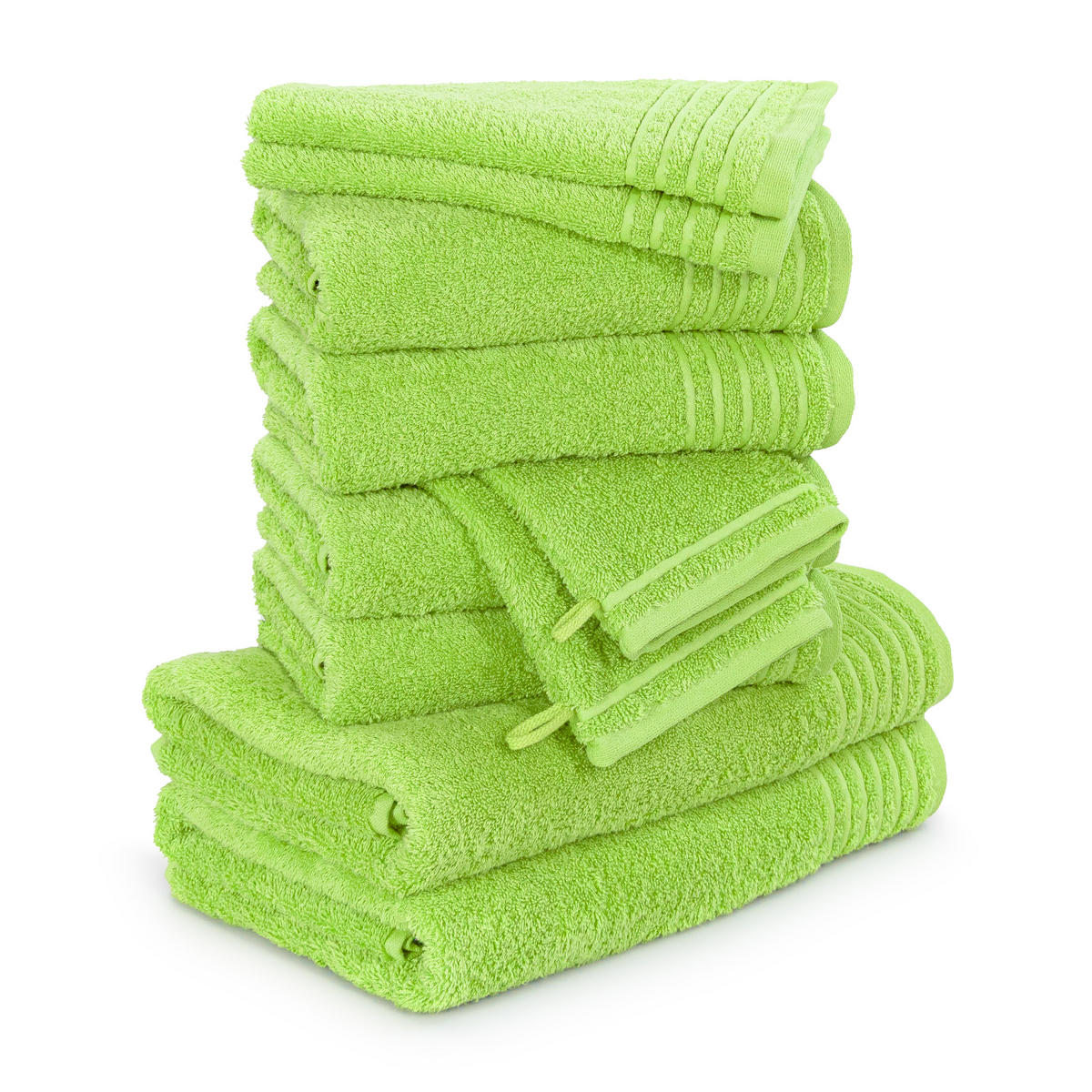 HANDTUCHSET NEW CLASSIC 10-TLG - Grün, Textil (50/100cm) - MÖVE