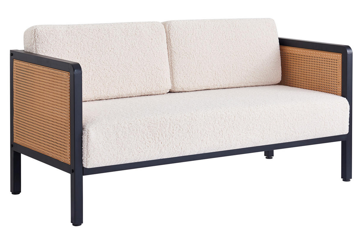 SOFA Wolle Weiß - Weiß, Textil (160/82/68cm) - Nordlys