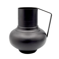 VASE Vaso in Schwarz 16/19 cm - Schwarz, Metall (19cm) - LaLe Living